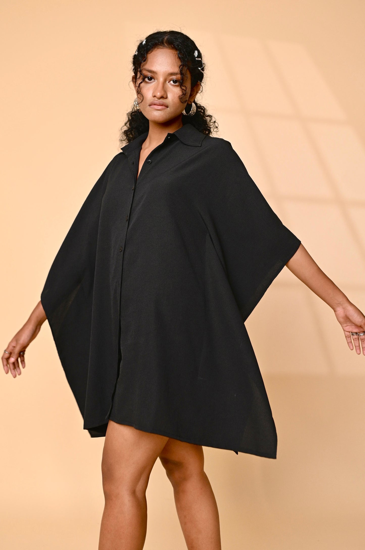 Onyx Black shirt kaftan